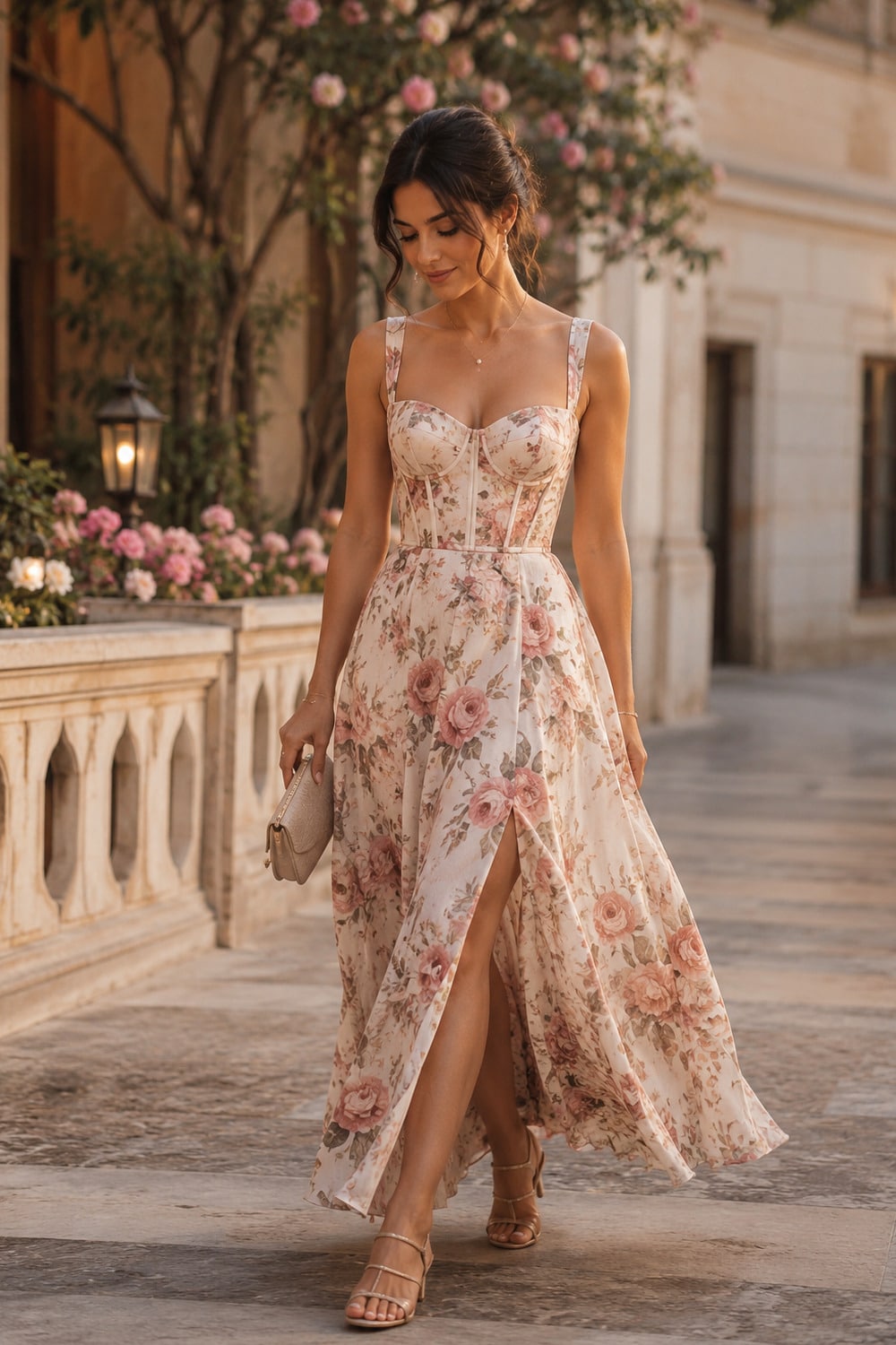 Floral Corset Dress Style: 7 Elegant Ways to Wear a Romantic Trend floral corset dress style outfit with elegant romantic summer details