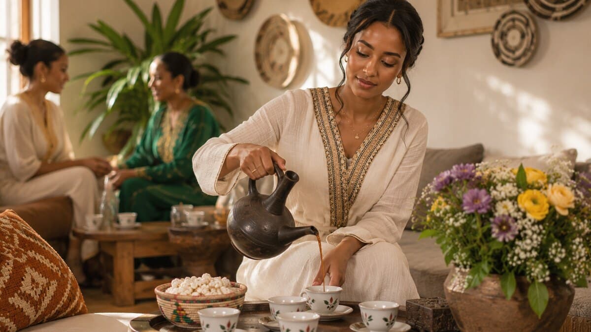 Ethiopian women lifestyle inspired by coffee ritual warmth and modern community beauty