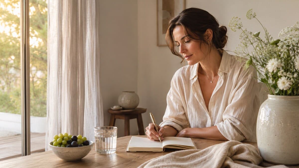 micro-journaling for women in a calm summer writing ritual