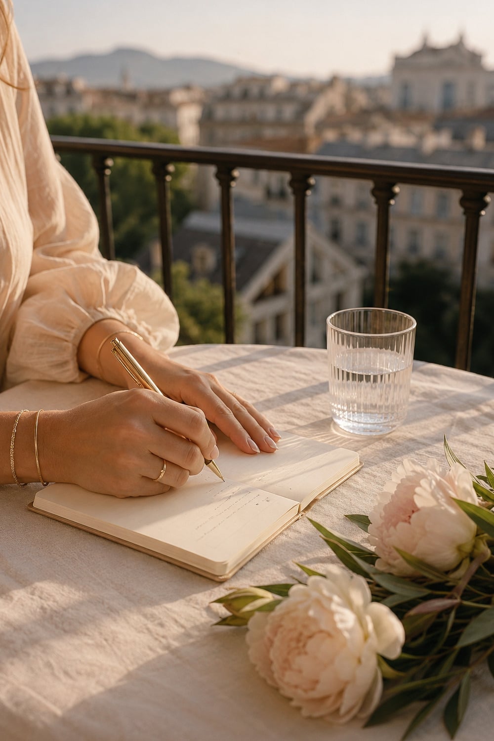 Micro-Journaling for Clarity in Just a Few Minutes micro-journaling for women with a small notebook and calm summer light