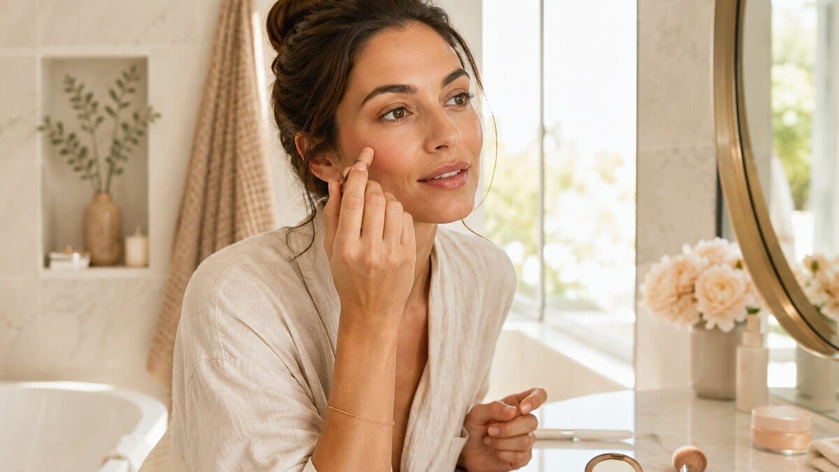 no makeup makeup for heat with fresh summer skin and soft blush