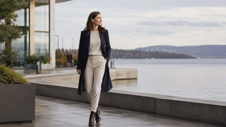 Norwegian women lifestyle inspiration with simple Nordic fashion, nature and quiet confidence