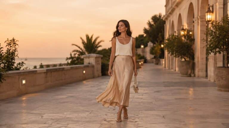 Satin Skirt Style: 7 Elegant Outfit Ideas for Summer Evenings