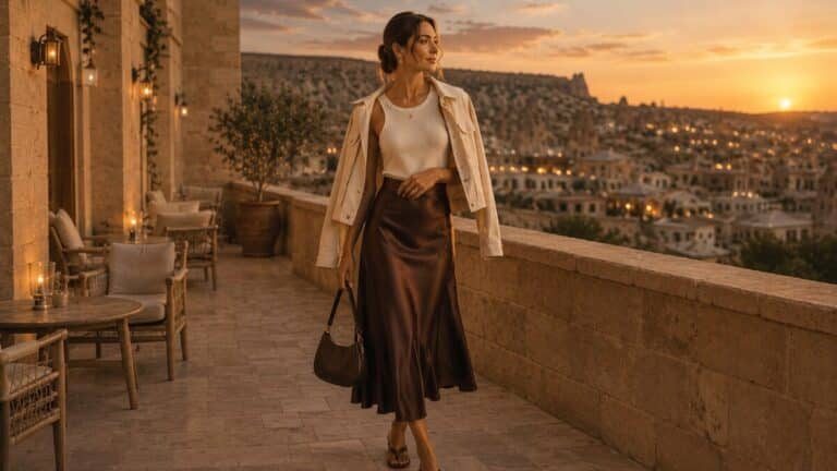 Chocolate Satin Style for Late Summer Evenings