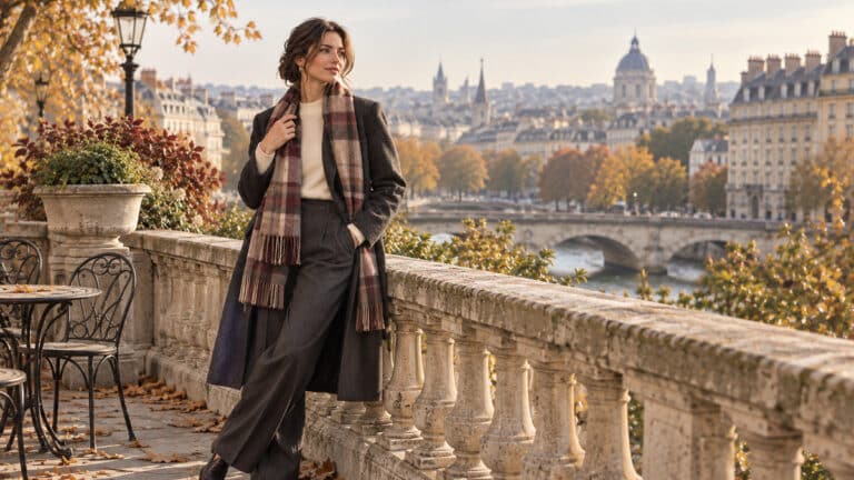 Plaid Scarf Style for Calm Autumn Outfits