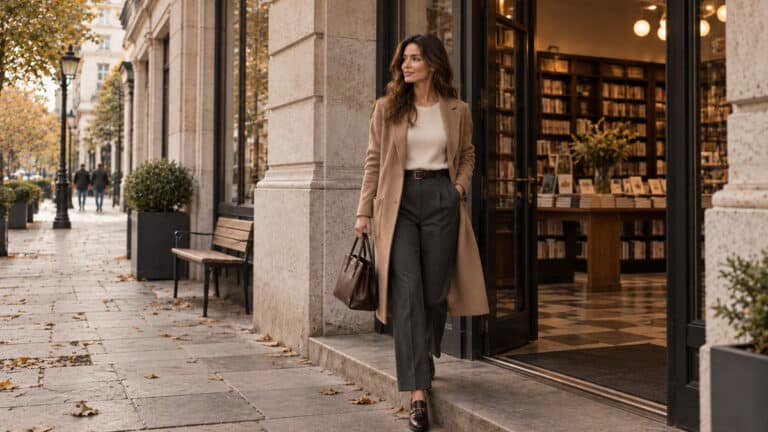 Structured Coat Style for Early Autumn