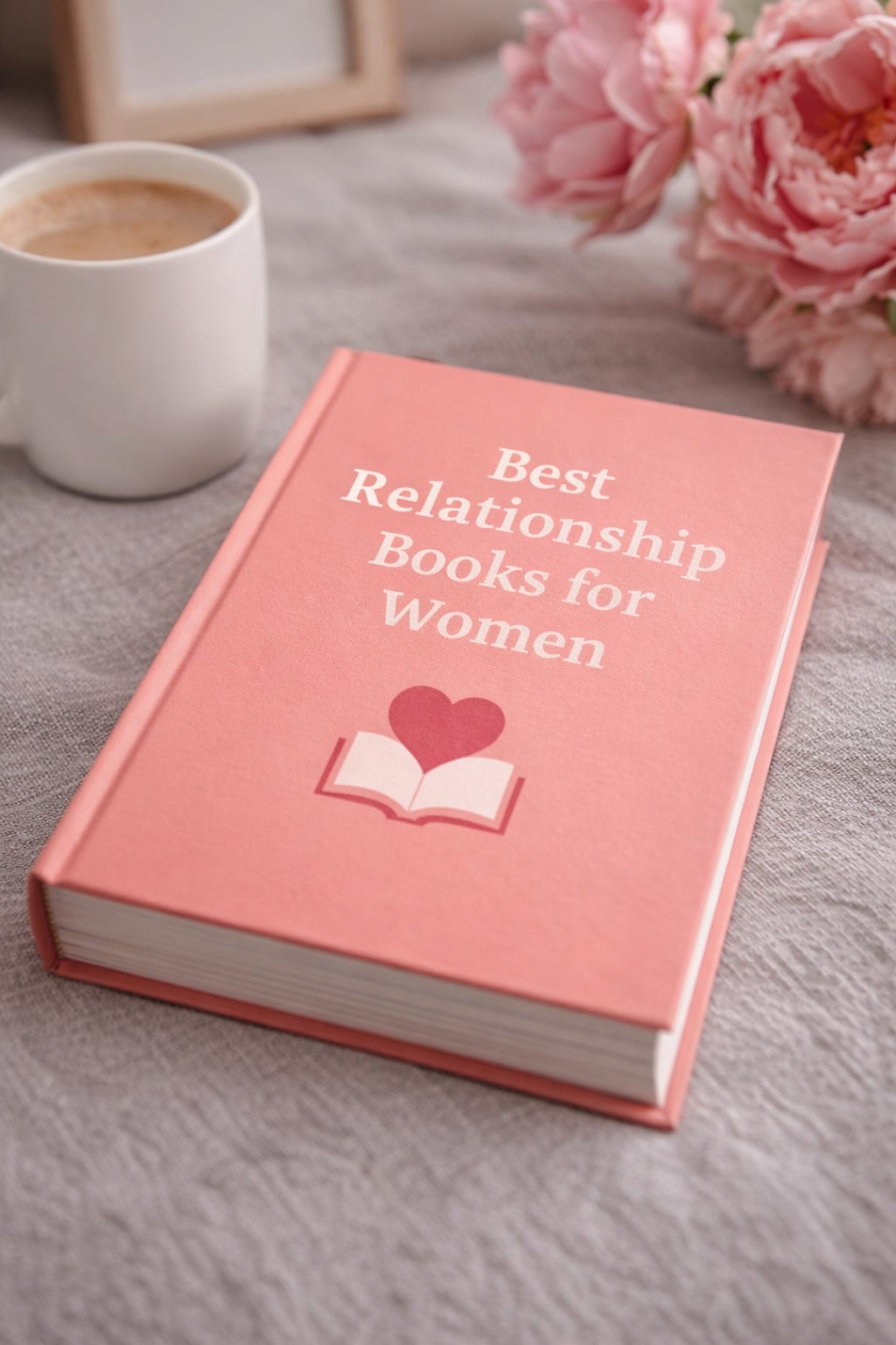 best relationship books for women book on table with coffee and flowers cozy reading scene