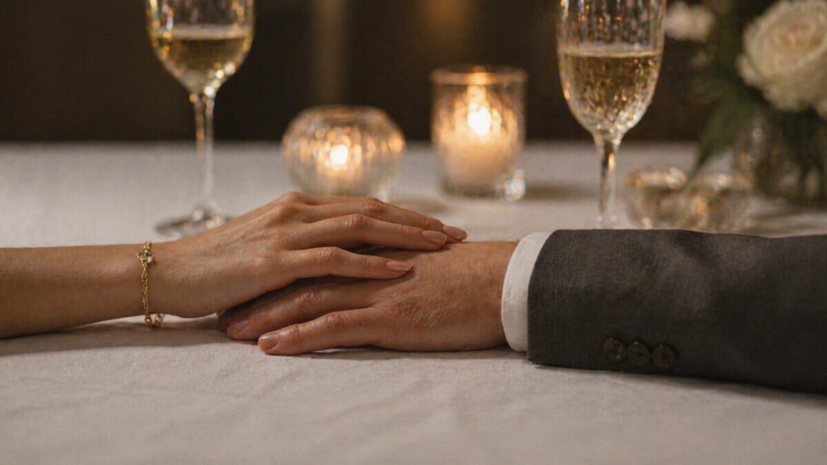 Healthy Love shown through a refined couple connection scene with warm light trust emotional safety and elegant relationship styling